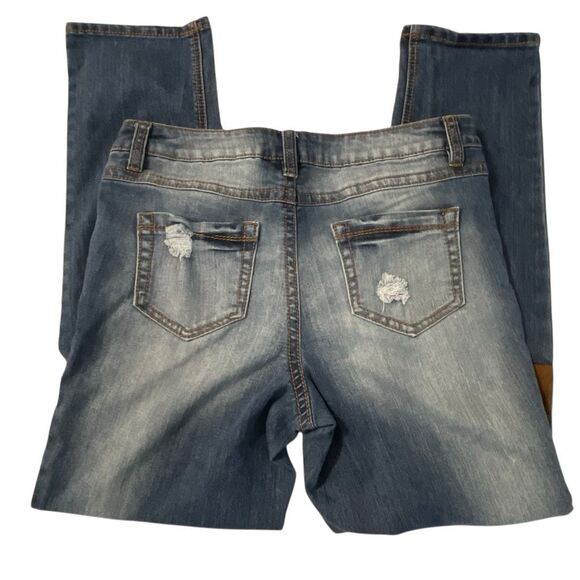 EST. 1946 Denim Distressed Contemporary Patchwork Jeans - Picture 4 of 8